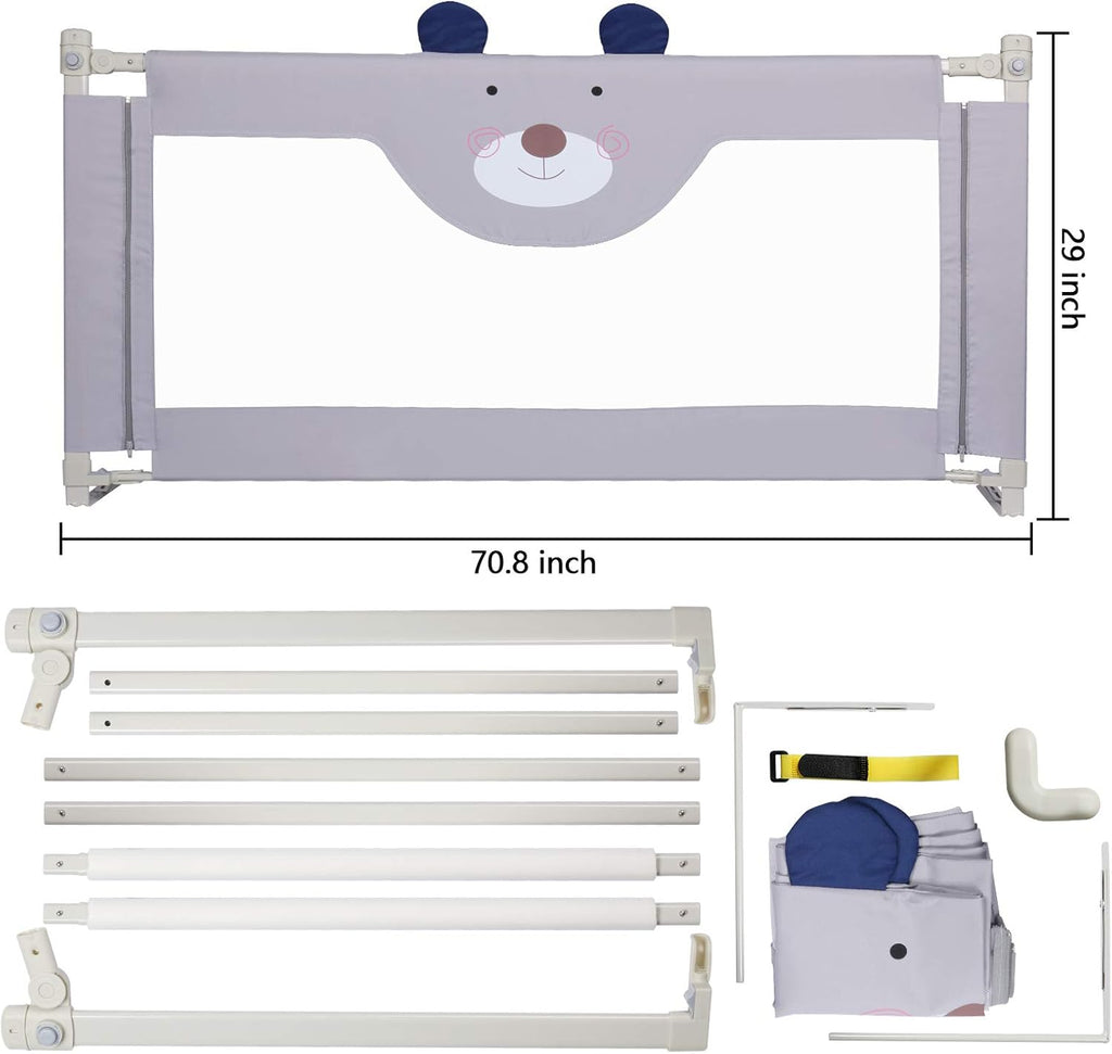 Toddler Bed Rail Extra Tall Collapsible Safety Guard D34019