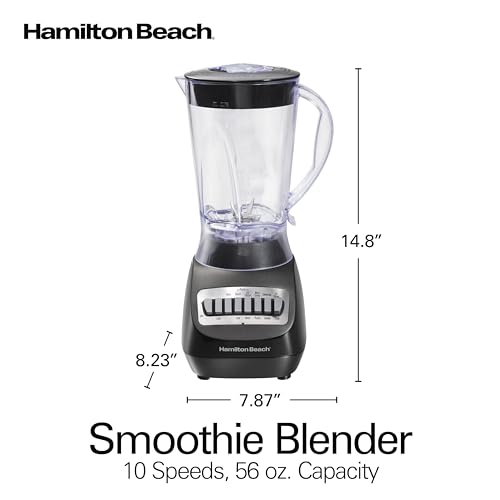 Black 56 Ounce 650W 10 Speed Countertop Blender Q801616