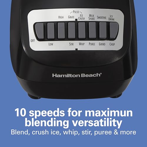 Black 56 Ounce 650W 10 Speed Countertop Blender Q801616