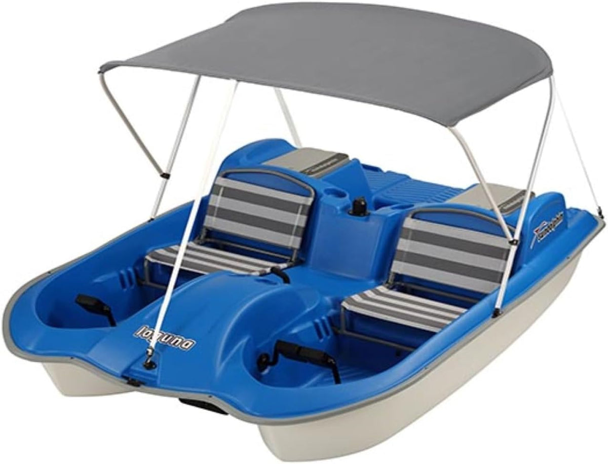 Blue 5 Seat Pedal Boat with Canopy O21916