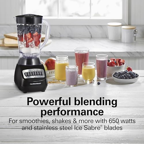 Black 56 Ounce 650W 10 Speed Countertop Blender Q801616
