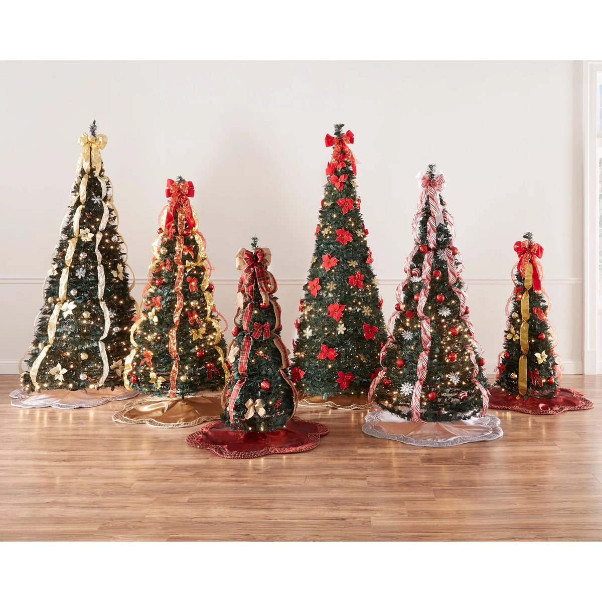 Red White 6 Foot Pre-Lit Christmas Tree E256