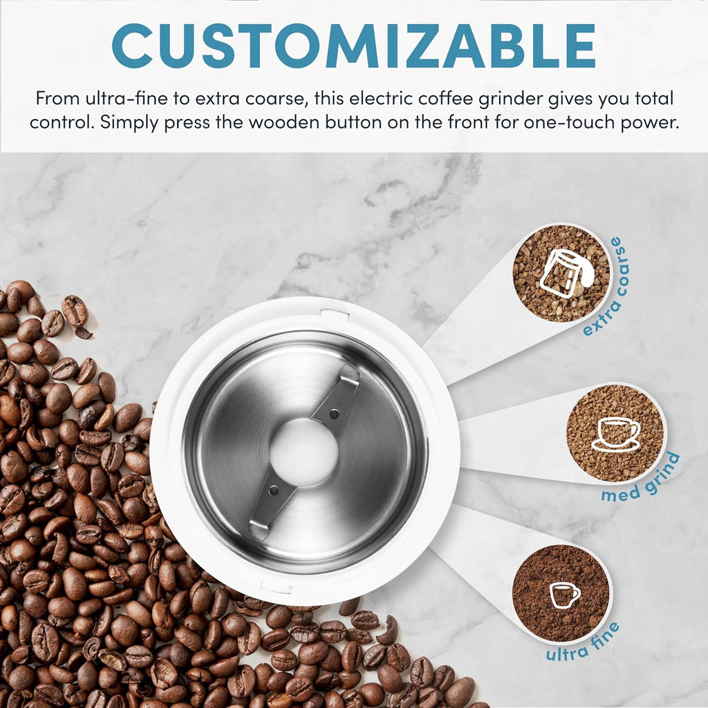 White 40g Mini Electric Coffee Grinder I430