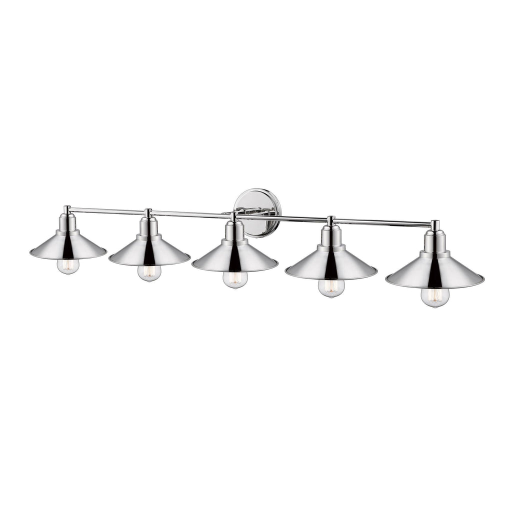 Polished Nickel 5 Light Vanity V4976