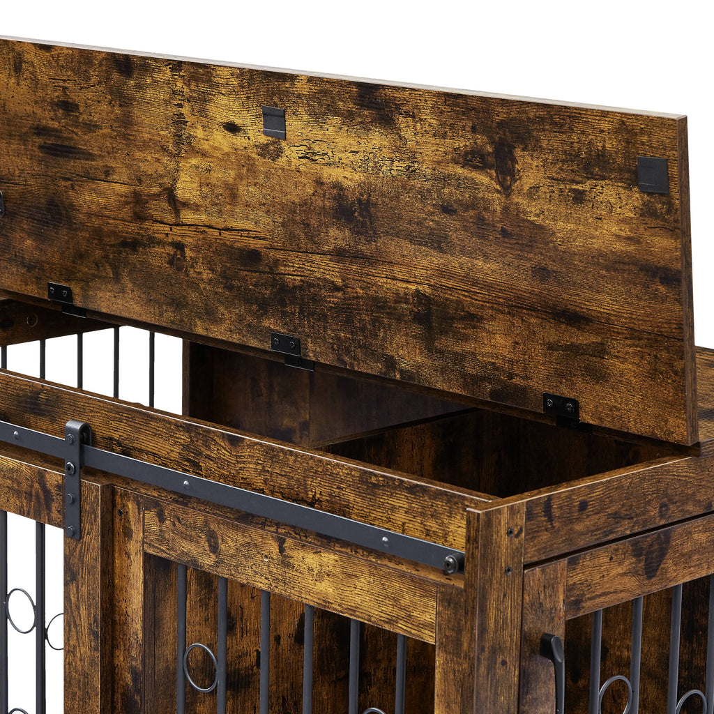 39" Dog Crate with Partition and Sliding Door N784507