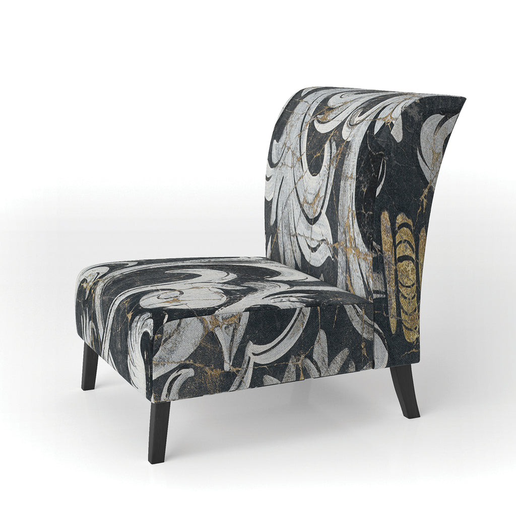 Upholstered Glam Accent Chair B907654