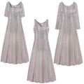 Small Womens Dress Aurora Print Short Sleeve Princess Cut A196