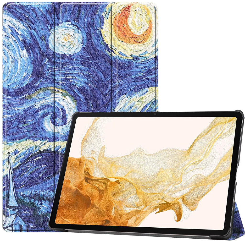 Lightweight PU Leather Tri-Fold Stand Case for Galaxy Tab S8 Ultra 14.6" N4285