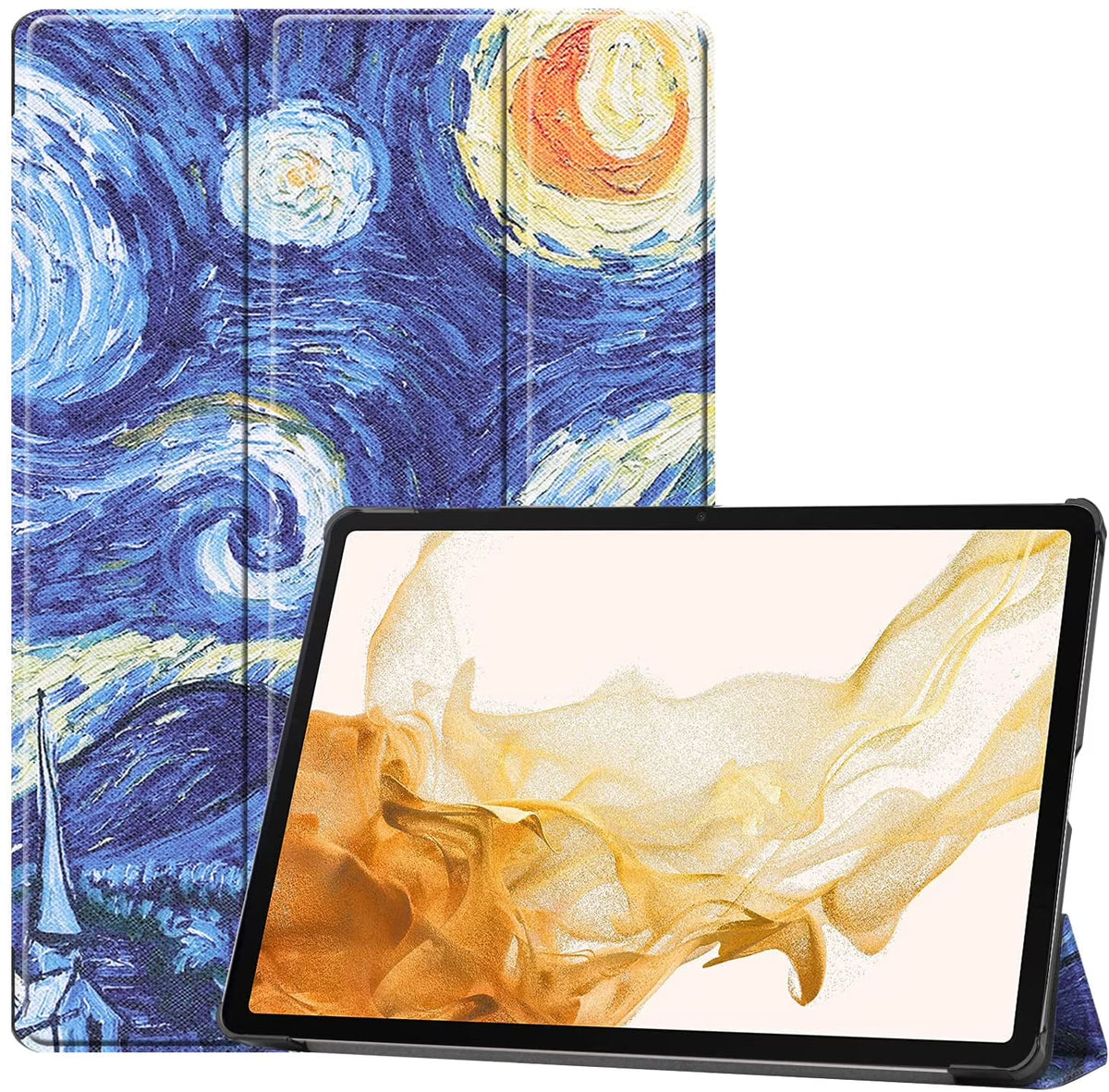 Lightweight PU Leather Tri-Fold Stand Case for Galaxy Tab S8 Ultra 14.6" N4285