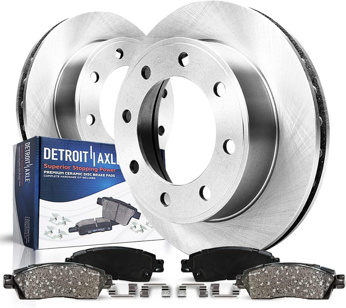 Rear Disc Rotors and Brake Pads 4pc Set R4696