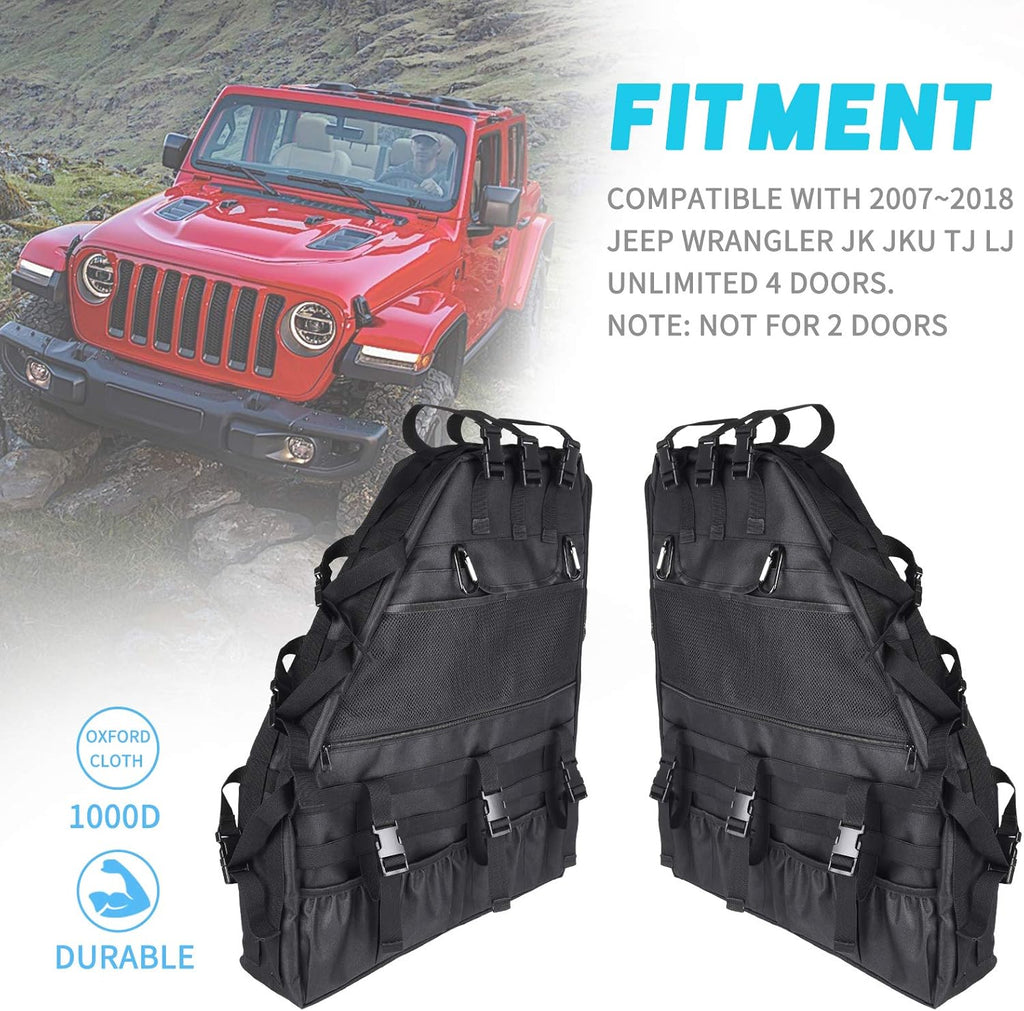 Roll Bar Storage Bag Organizer Cargo Cage with Multi-Pockets Tool Holder Saddlebag S45233