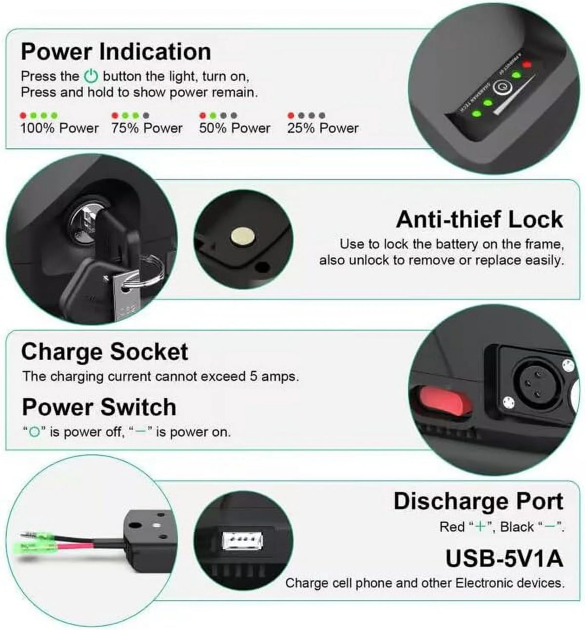 36V 8Ah Electric Bike Battery Pack U60211