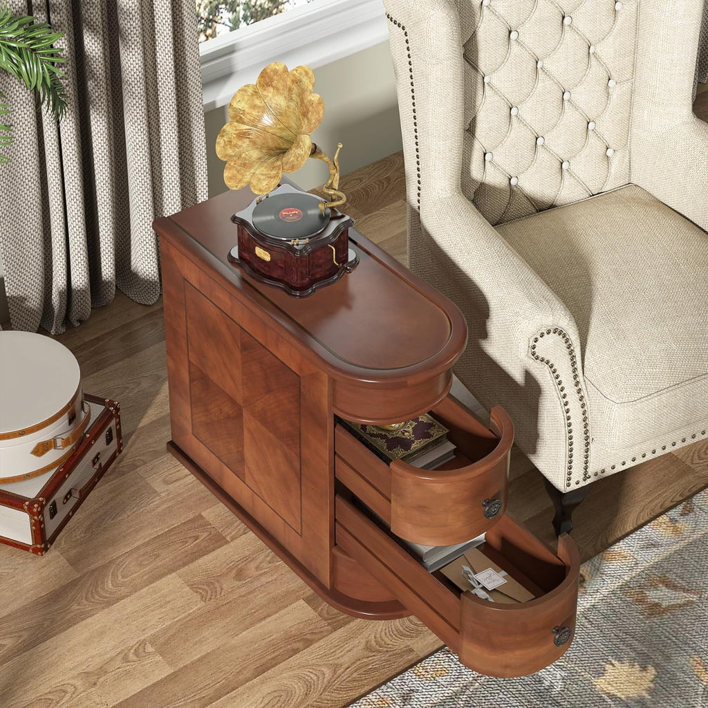 Narrow 2-Drawer End Table M8110