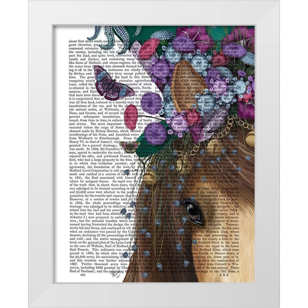 White Modern Wood Framed Art Print W38507