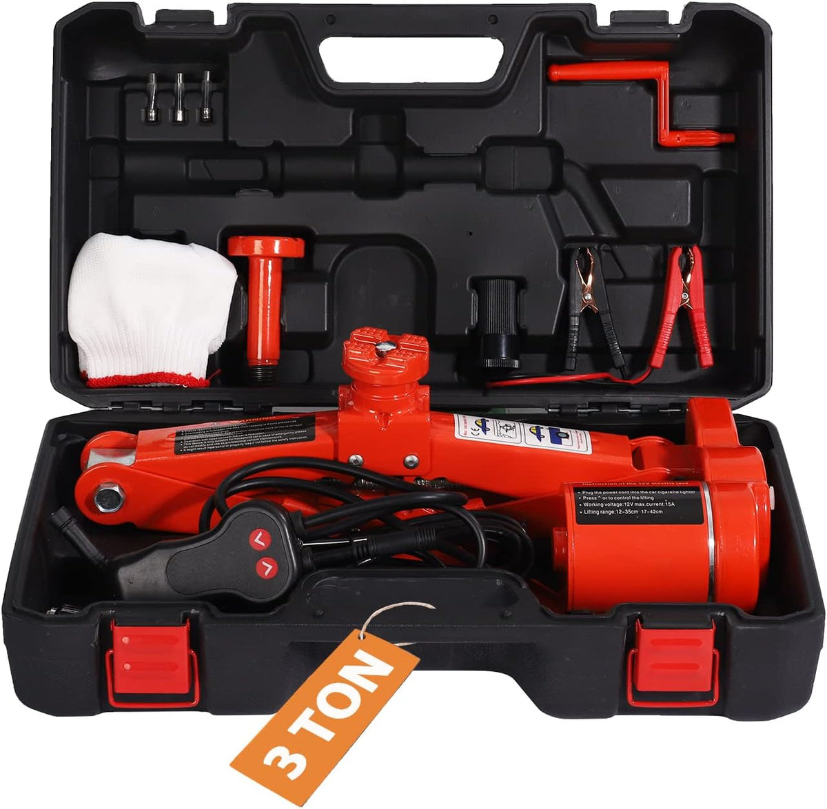 3 Ton Electric Car Floor Jack with Electric Wrench and Tire Inflator Pump H17739