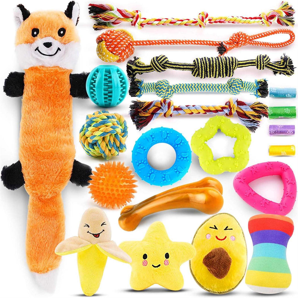 21 Pack Small Dog Chew Toys with Rope Toys A722806