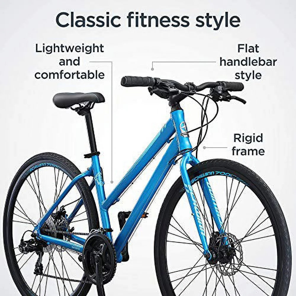 Blue 700c Flat Bar Road Bicycle T7287