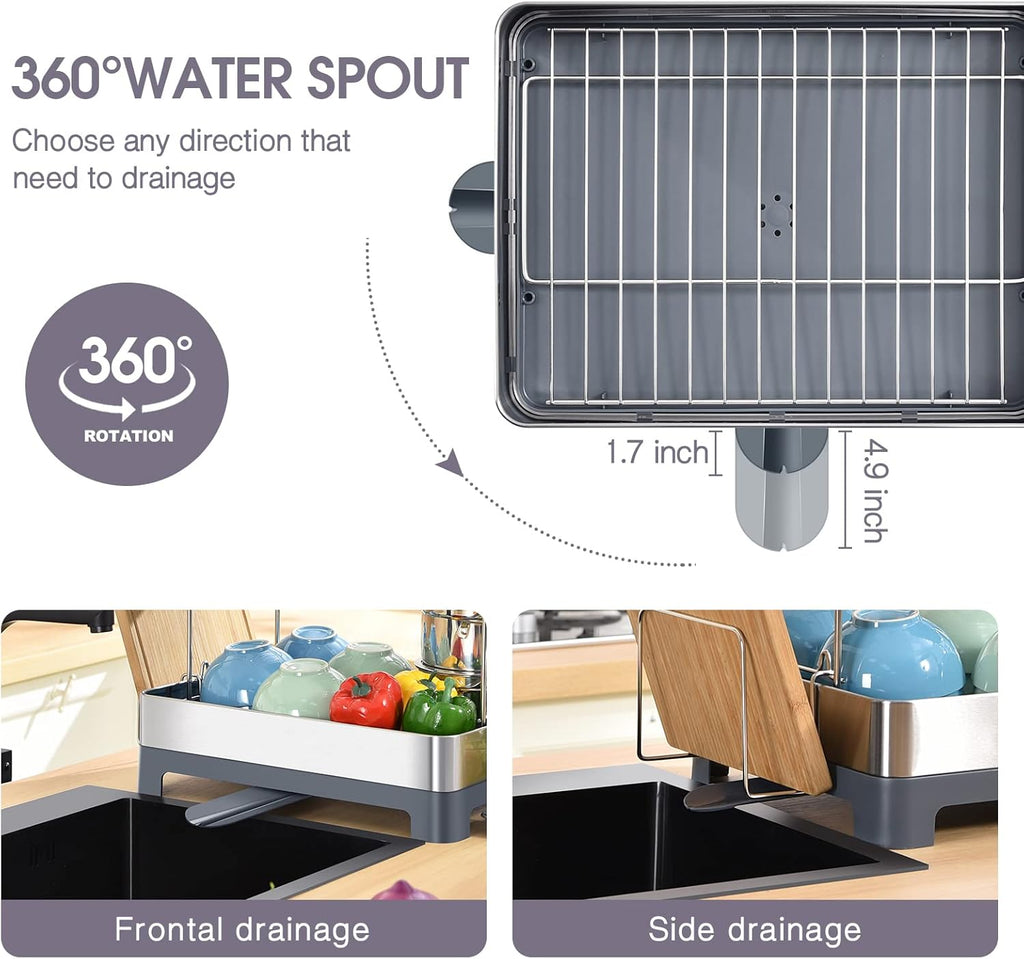 2-Tier Dish Drying Rack with Drainboard P5156