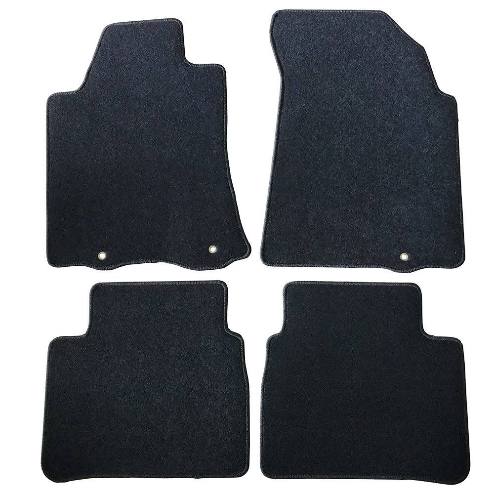 4 Pcs Black Nylon Floor Mats T668320