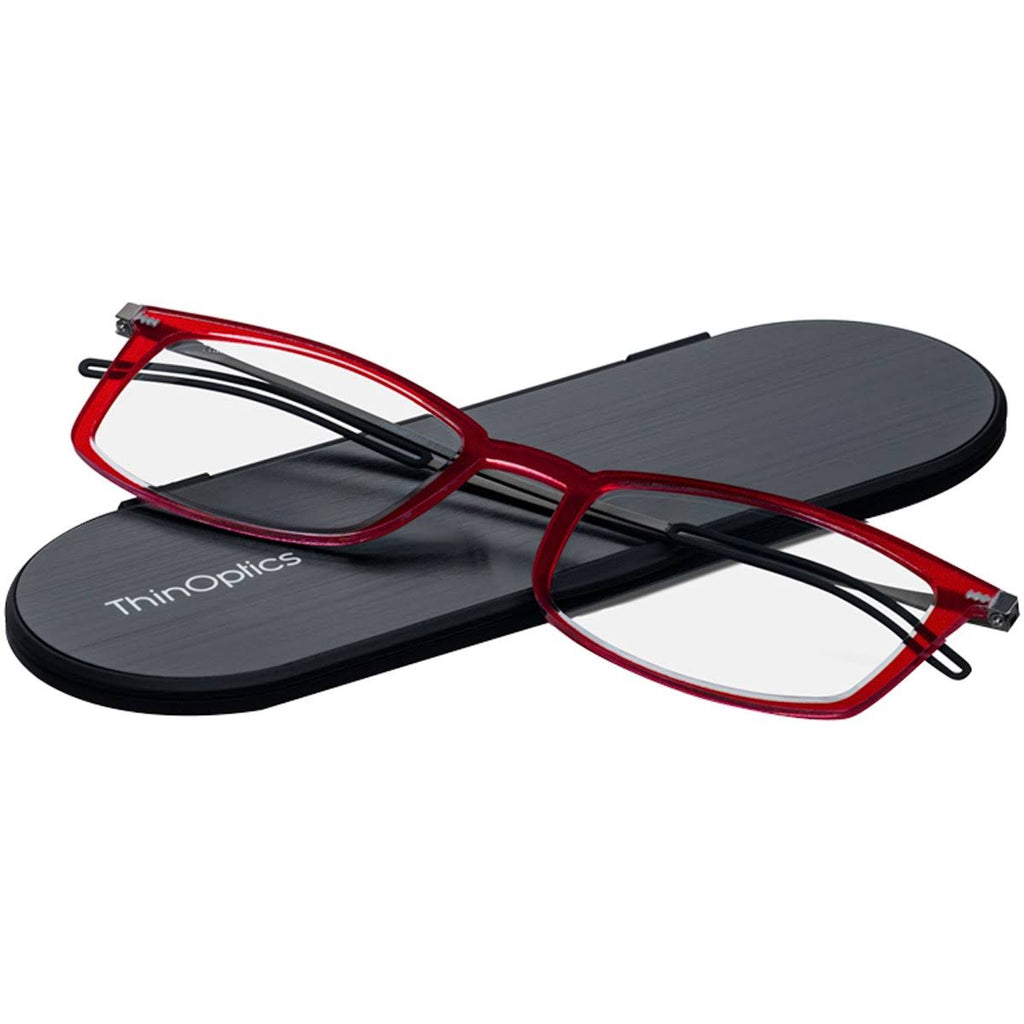 Red Reading Glasses with Case X621682