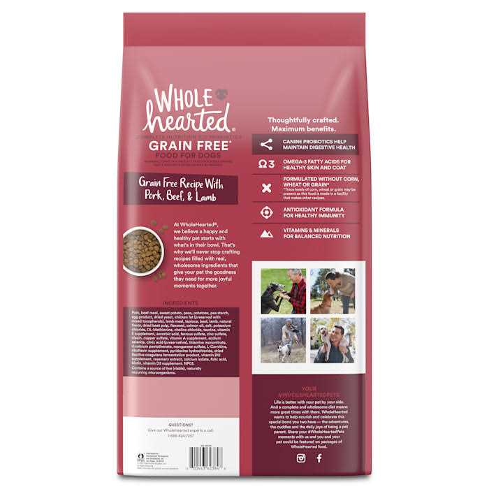Grain Free Pork Beef & Lamb Recipe Dry Dog Food O4636