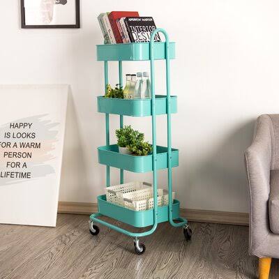Blue Rolling Bar Cart P801