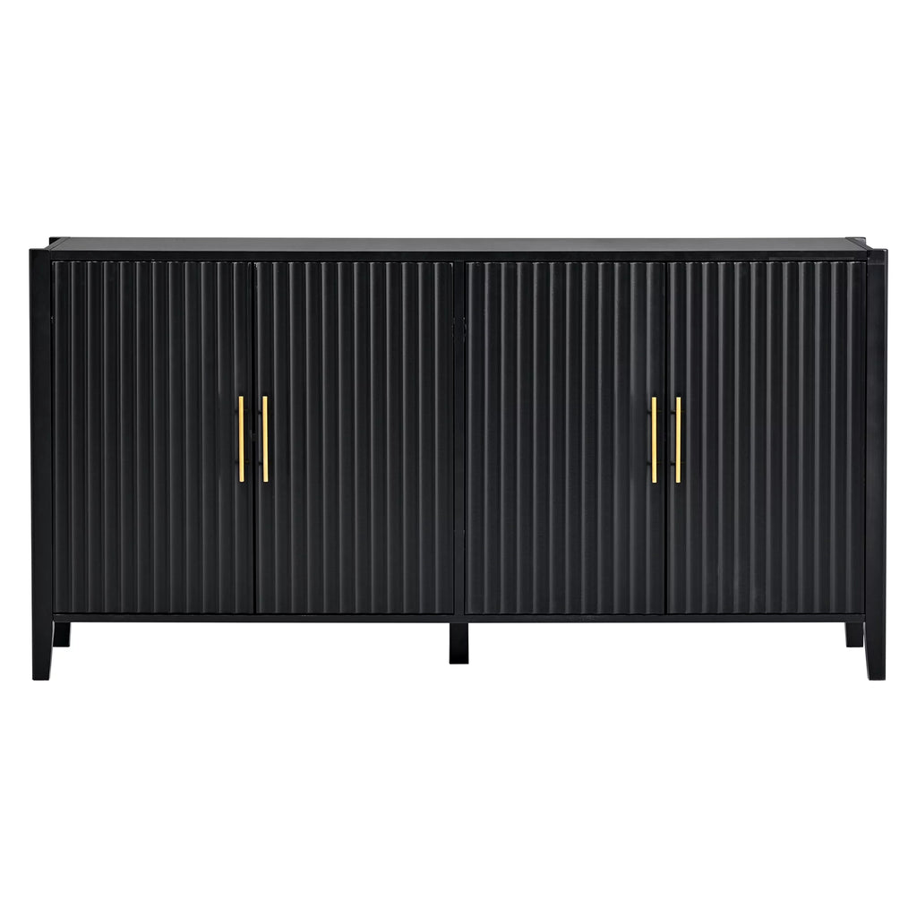 Black Wooden Accent Cabinet F256