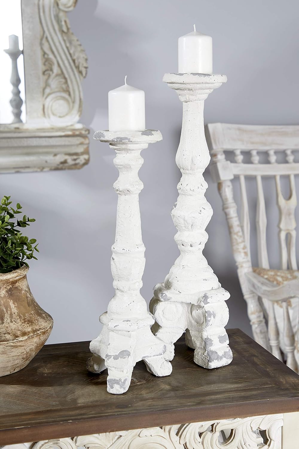 White Candlestick Holders K99860