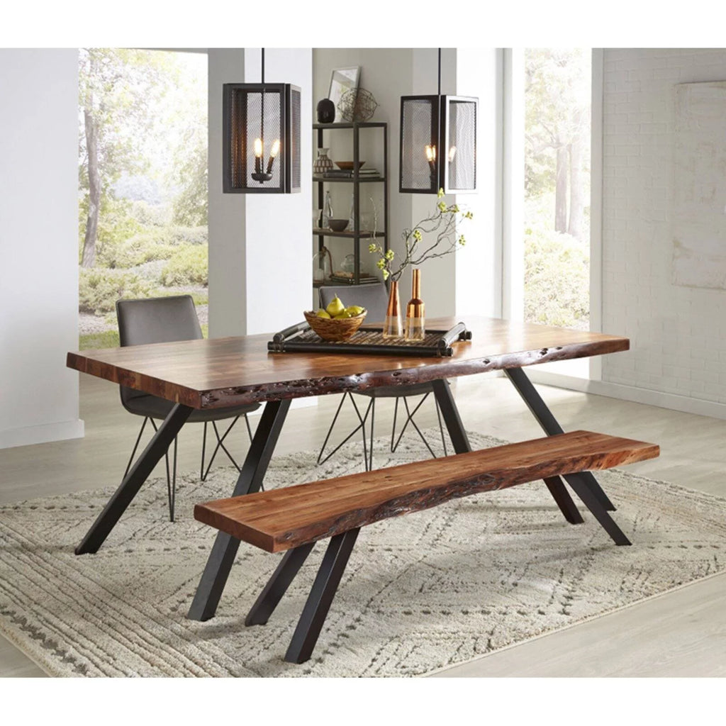 Solid Wood Dining Bench in Natural Acacia X2131
