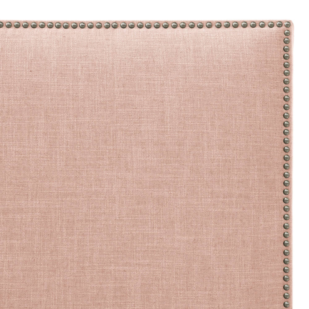 Rosequartz Linen Headboard with Pewter Nailbuttons A415