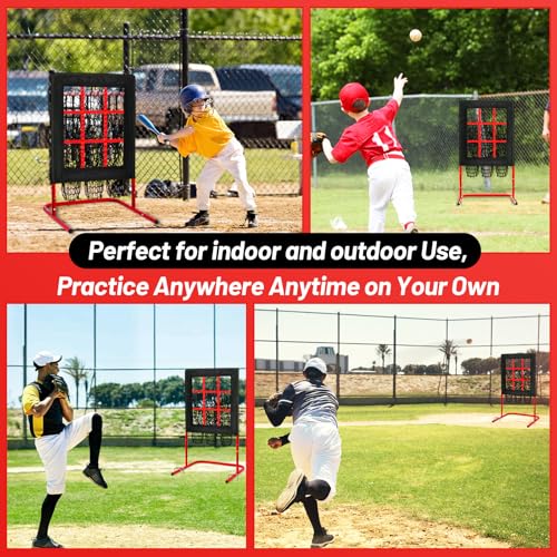 9 Hole Baseball Pitching Net with Strike Zone A21708