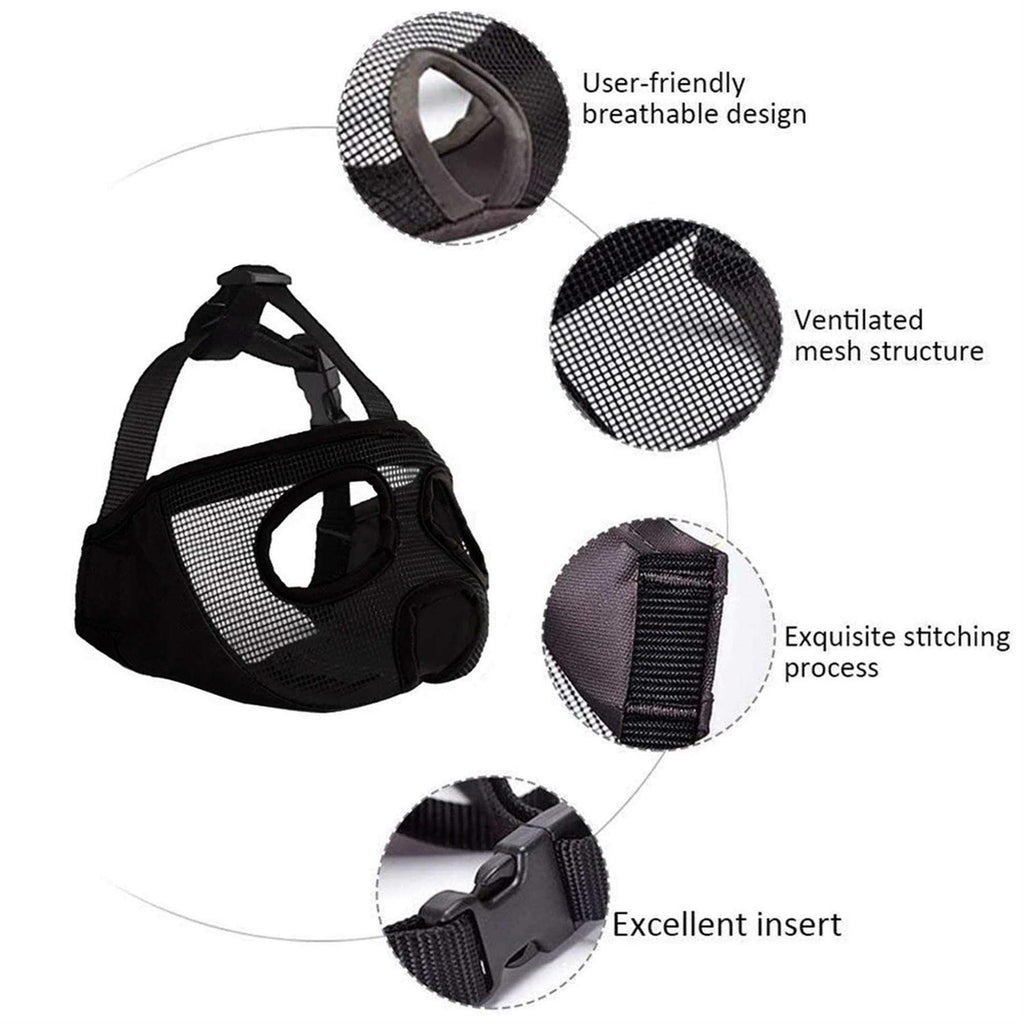 Adjustable Breathable Mesh Short Snout Dog Muzzle R96623