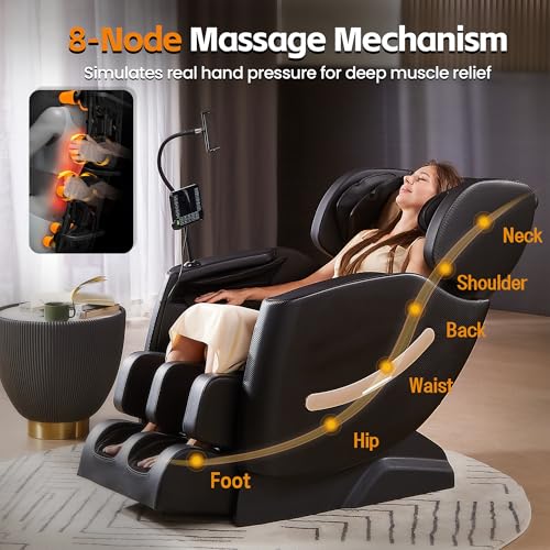 Zero Gravity Full-Body Massage Chair with Heating and Foot Rollers N4360