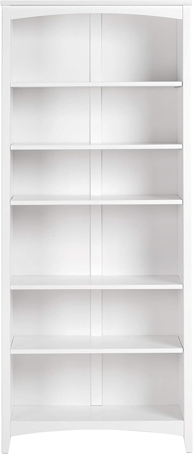 White Solid Wood 3 Shelf Bookcase with Adjustable Shelving R7292