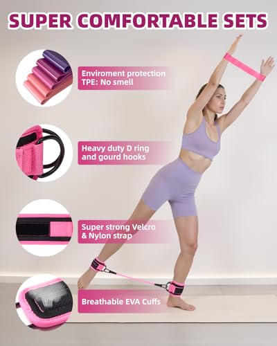 Resistance Bands Set with Cuffs, Set of 8 X96070