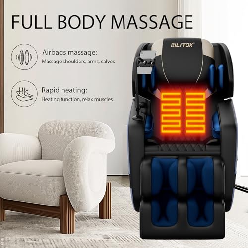 Zero Gravity Full-Body Massage Chair with Heating and Foot Rollers N4360