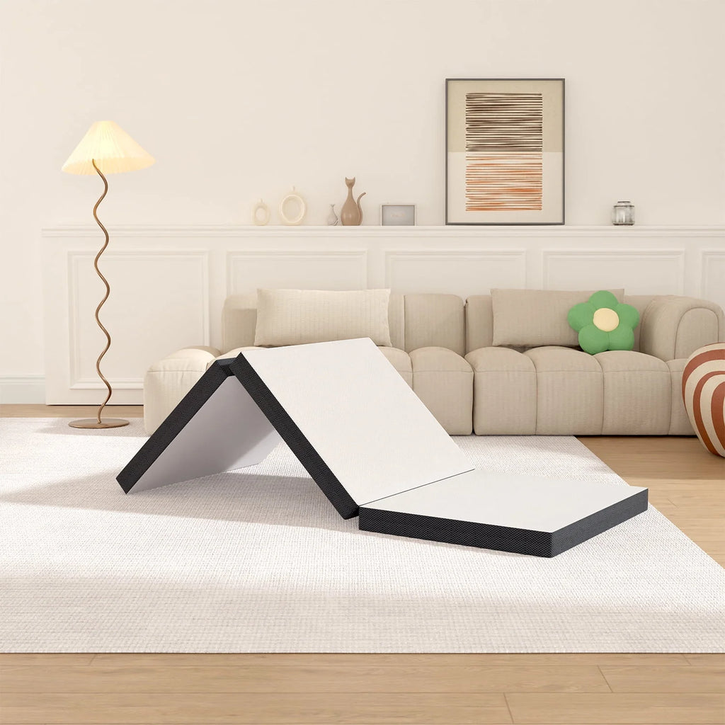 3 Inch Single Foldable Floor Mattress with Washable Cover V63967