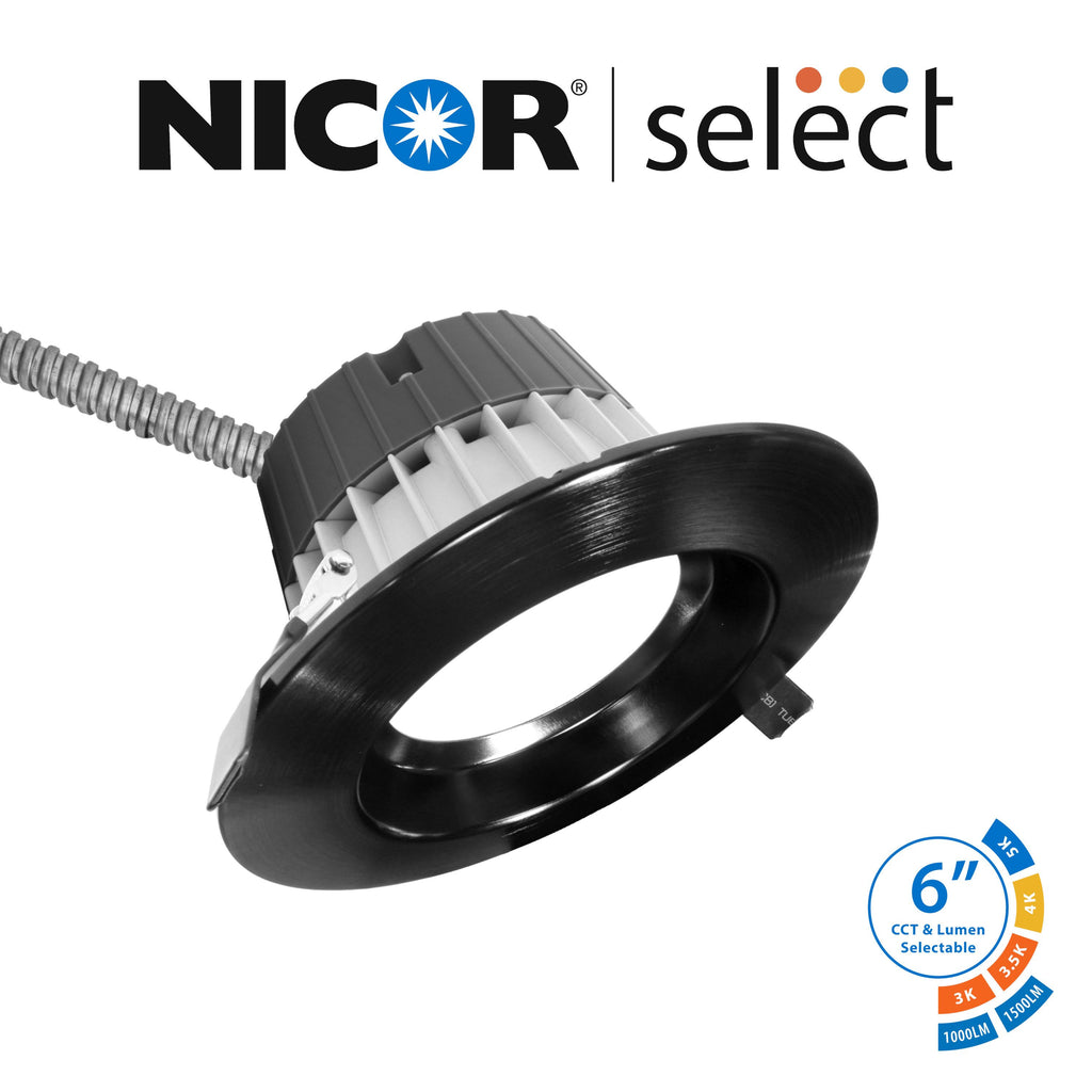 6 in. Black Commercial Canless LED Downlight Kit M293373