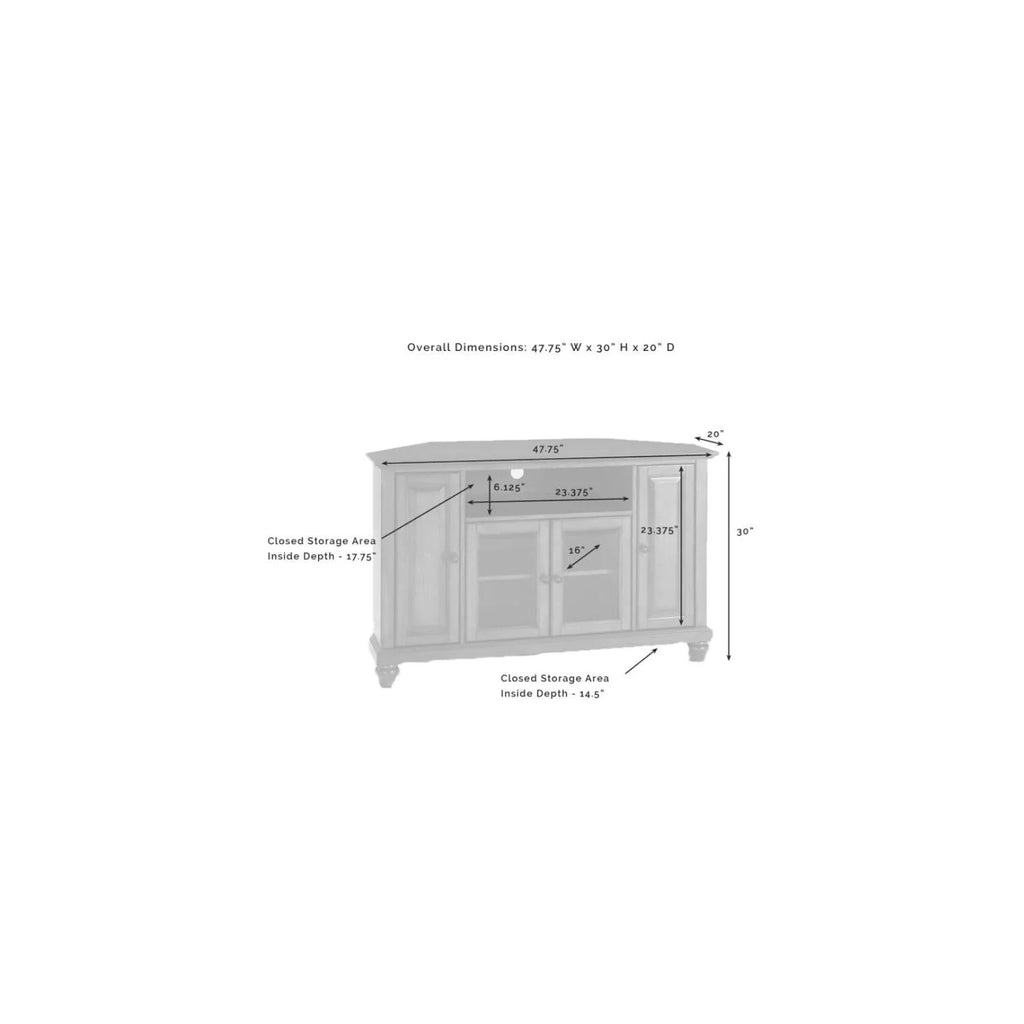 48" Corner Tv Stand Mahogany Y36754