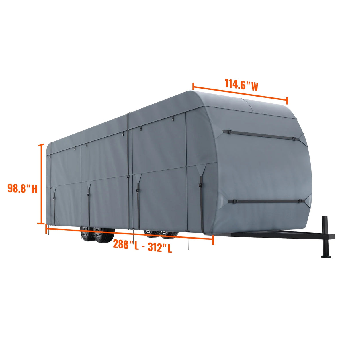 28-30' 4-Layer Non-Woven Fabric RV Cover with Storage Bag and Patches J7275