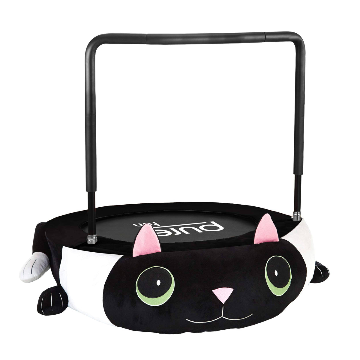 36-Inch Kitty Cat Plush Jumper Kids Trampoline with Handrail V86522
