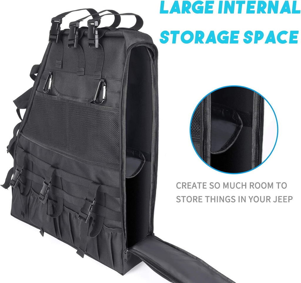 Roll Bar Storage Bag Organizer Cargo Cage with Multi-Pockets Tool Holder Saddlebag S45233