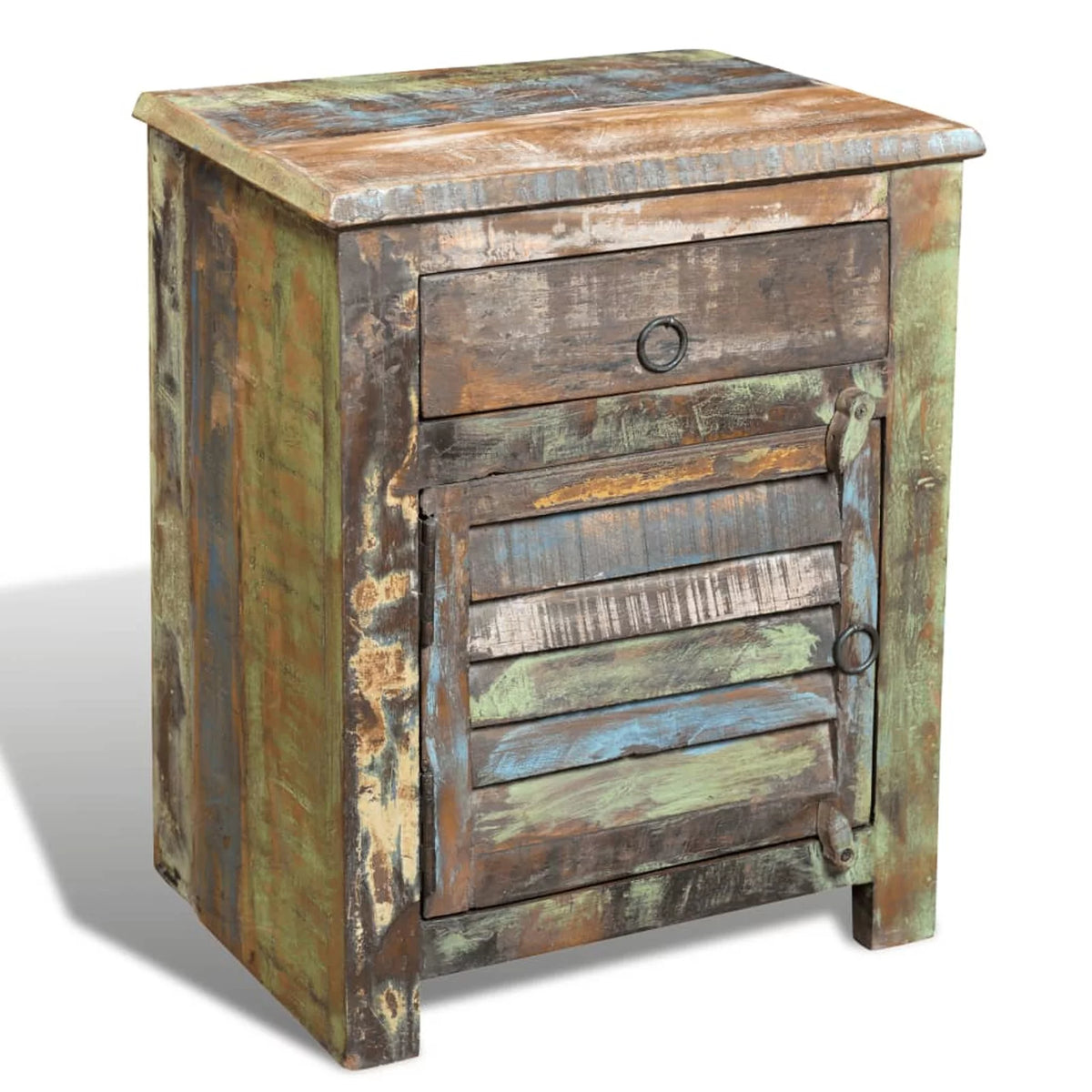 End Table with 1 Drawer 1 Door Reclaimed Wood G42719
