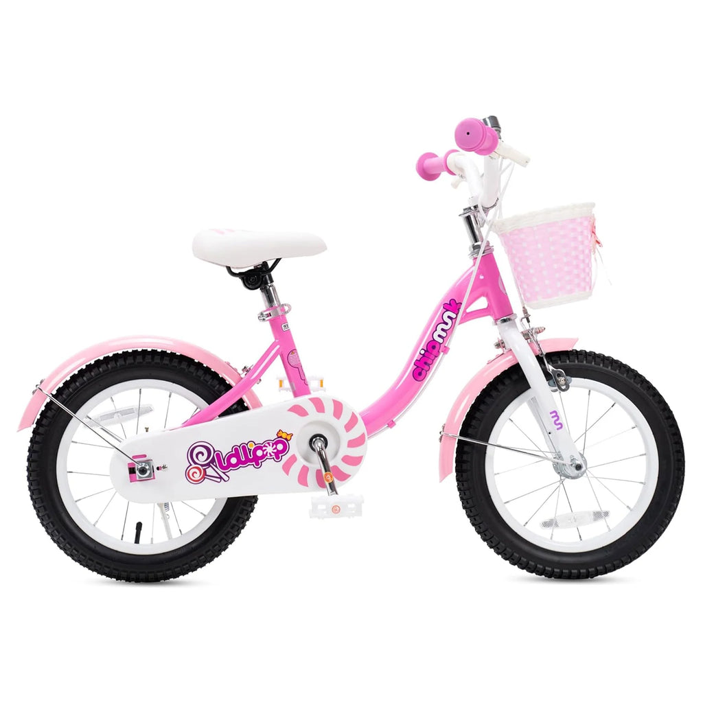 14 Inch Girls Kids Bike with Basket Training Wheels T6465