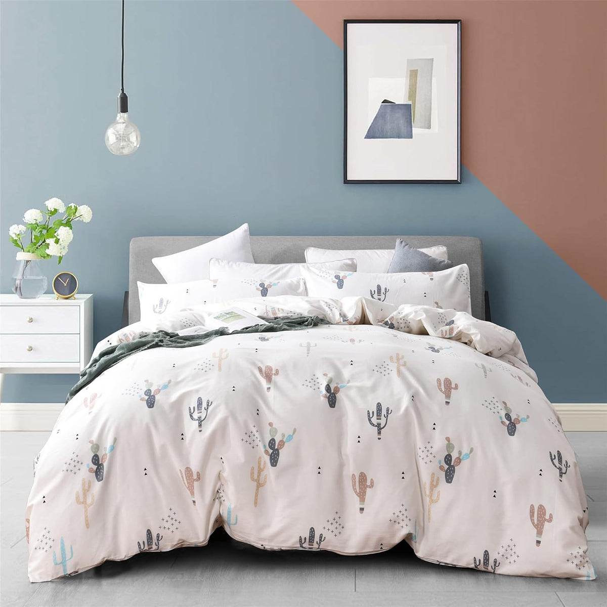 Pink Queen Cactus Duvet Cover Set V251581