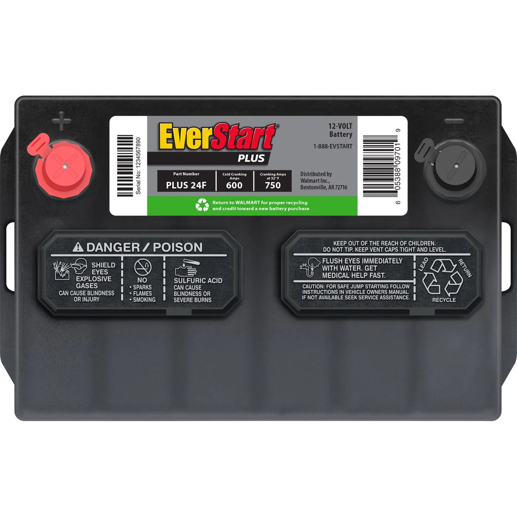 Lead Acid Automotive Battery Group Size 24F 12 Volt 600 CCA I421342