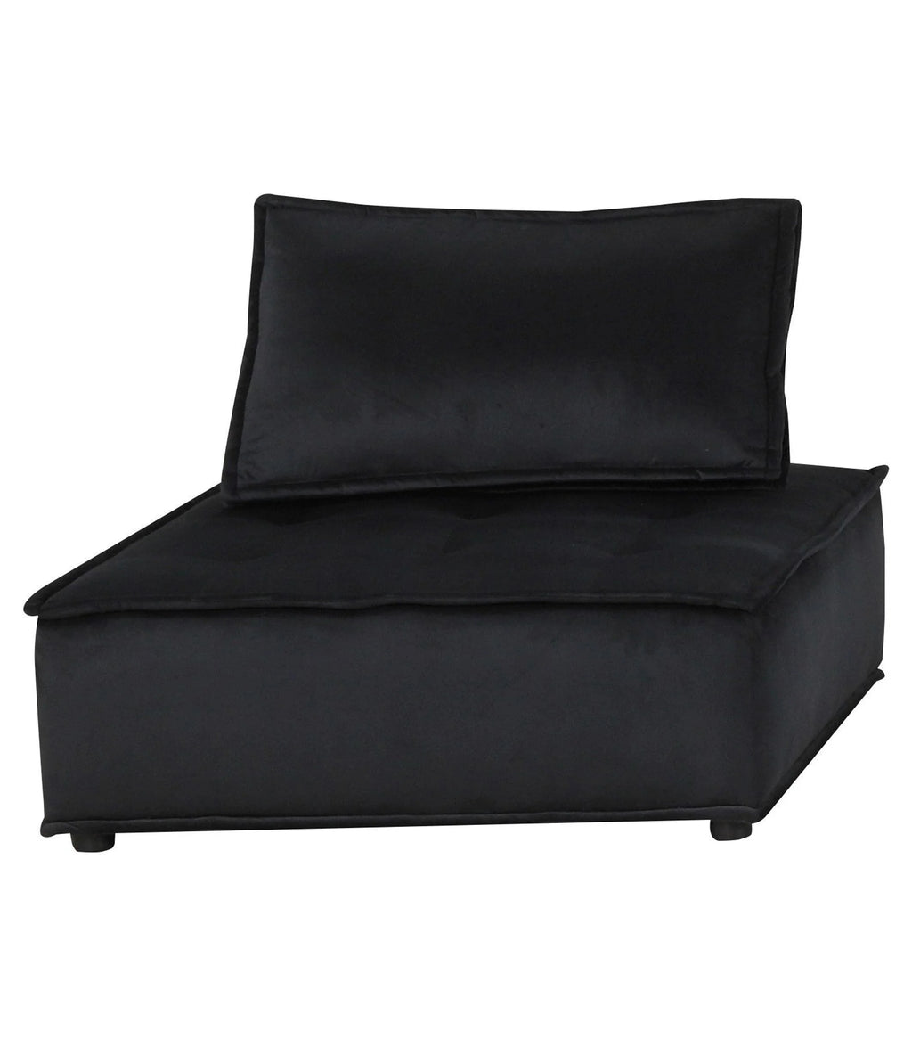Black Velvet 4 Pc Sectional Sofa Z3493