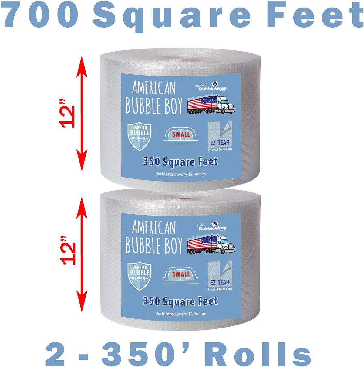 Bubble Wrap 400' Medium Pack of 2 B594945