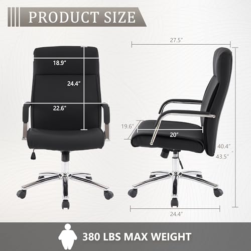 Faux Leather Adjustable Swivel Desk Chair with Gold Legs and Armrests L203235