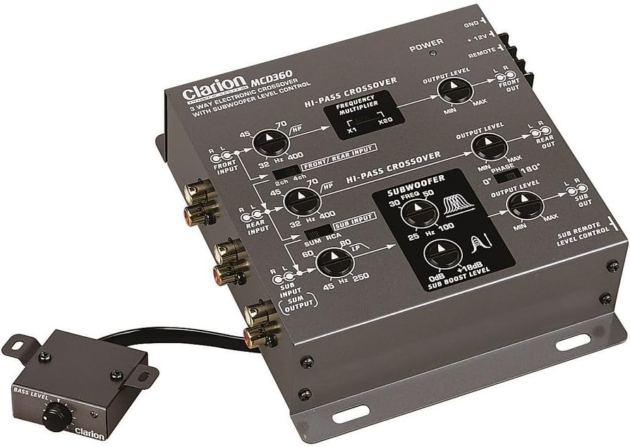 2/3-Way 6-Channel Electronic Crossover with 5-Volt RCA Outputs and Subwoofer Equalizer F597137